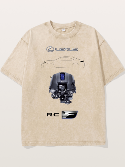 RC F Engine Outline Poster Washed T-shirt