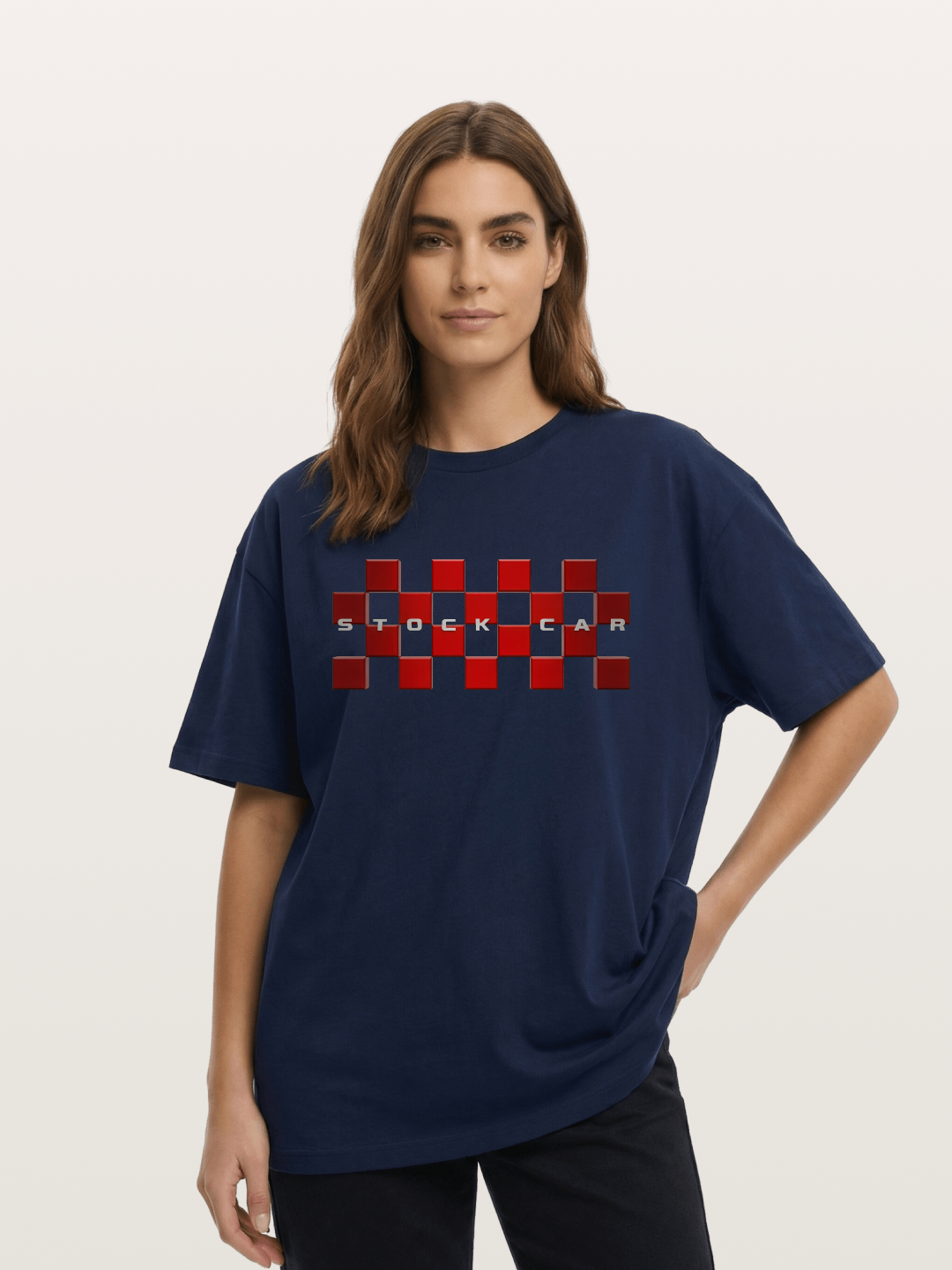 Checkered Ring Cotton T-shirt