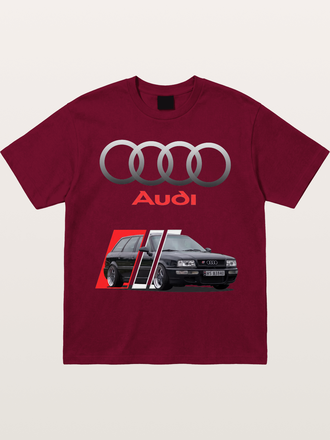 Audi Retro Car Split Design Gildan T-shirt