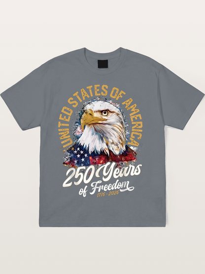 American Eagle 250 Years Freedom Cotton T-shirt