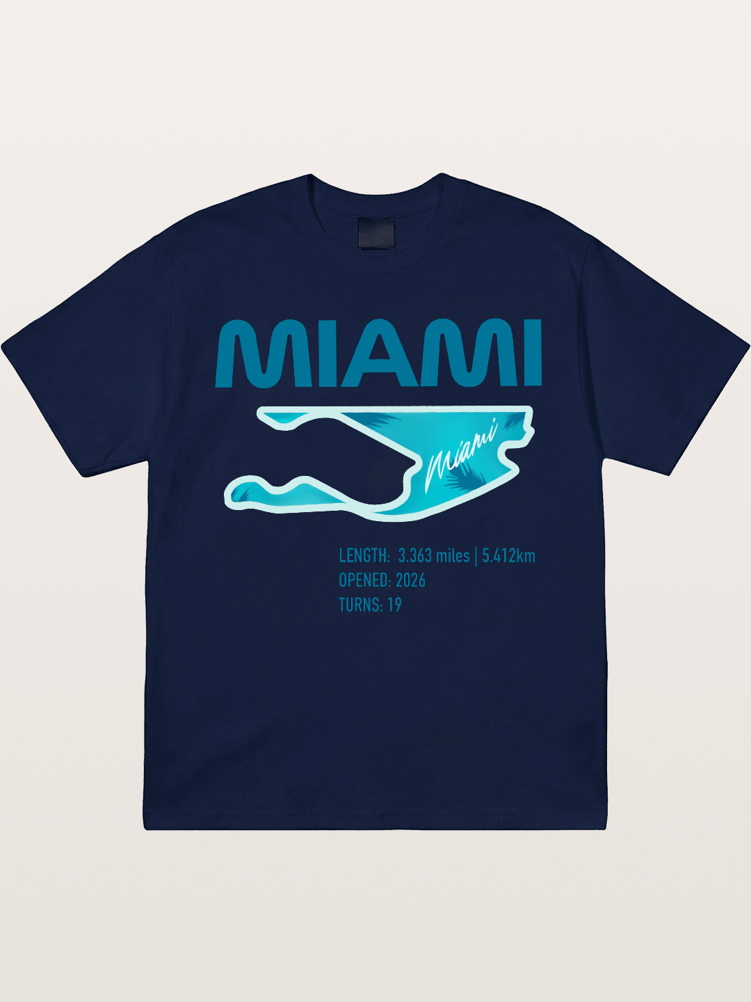 Miami F1 Circuit Map 2026 Gildan T-shirt