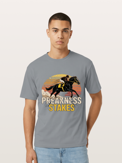 Preakness Stakes Retro Sunset Print Gildan T-shirt