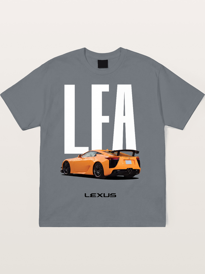 Orange Lexus LFA Rear Print Cotton T-shirt