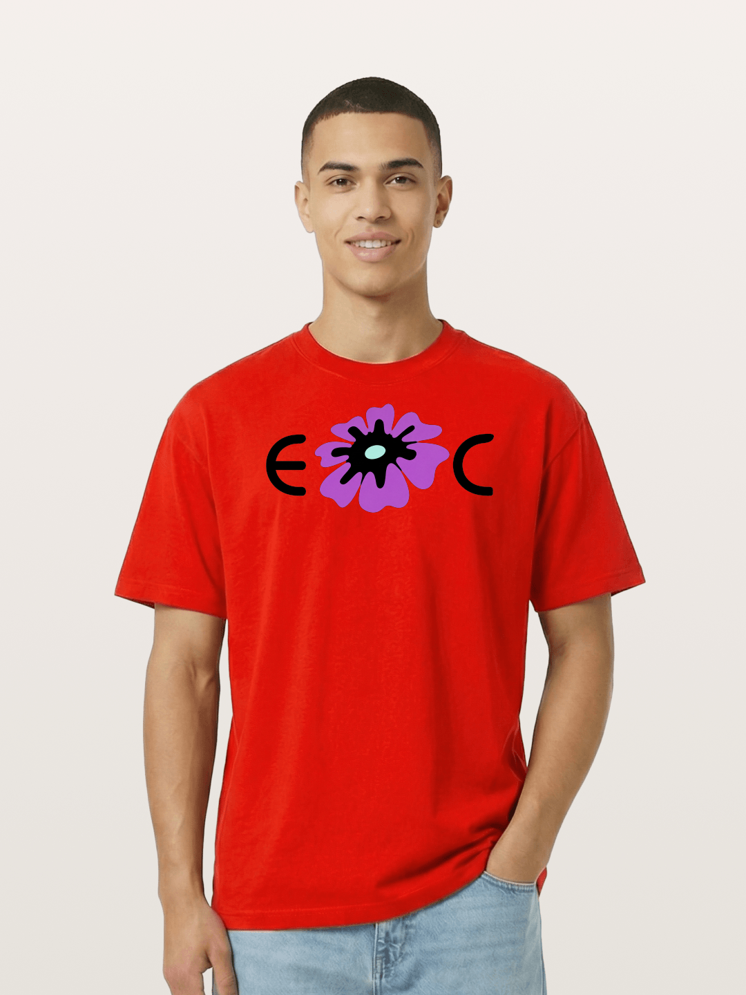 Purple EDC Daisy Silhouette Cotton T-shirt