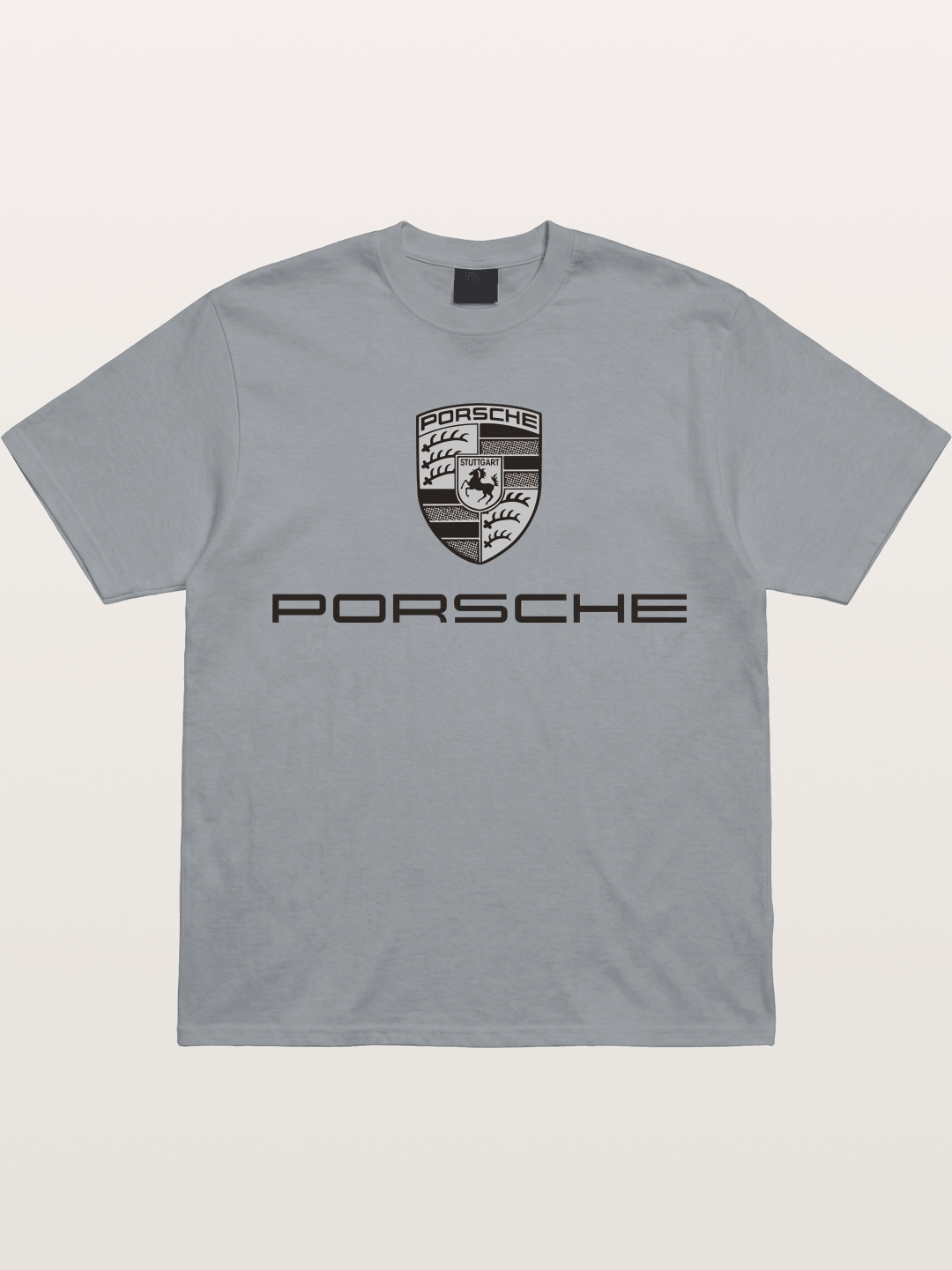 Monochrome Porsche Crest Gildan T-shirt