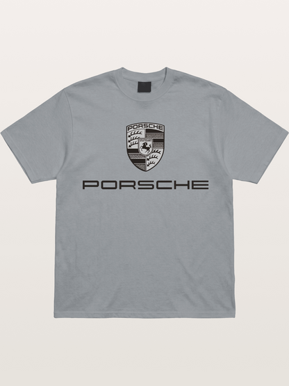 Monochrome Porsche Crest Gildan T-shirt