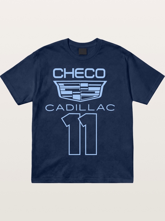 Checo Cadillac #11 Racing Emblem Cotton T-shirt