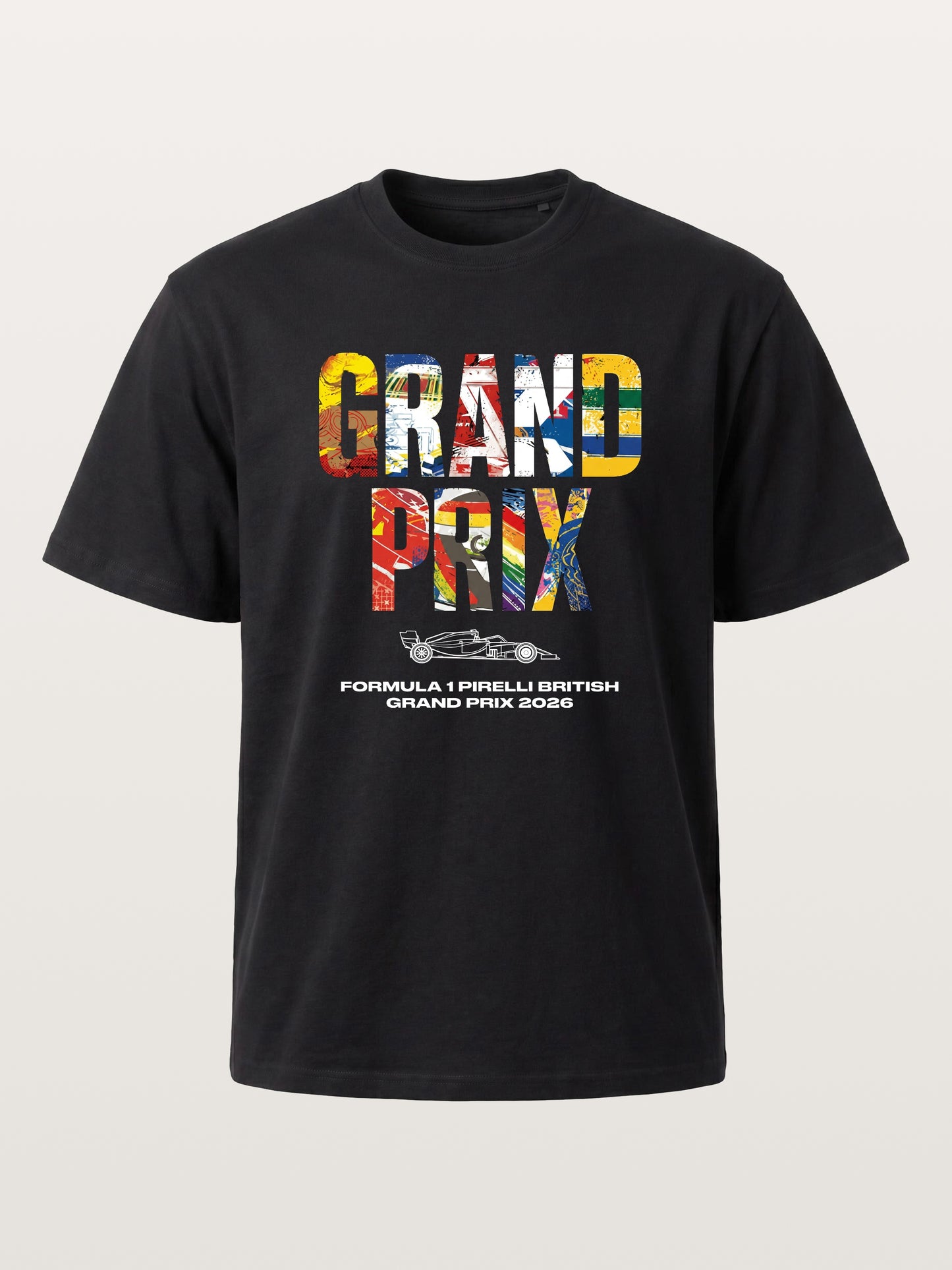 2026 British Grand Prix Multi-Flag Typography Cotton T-shirt