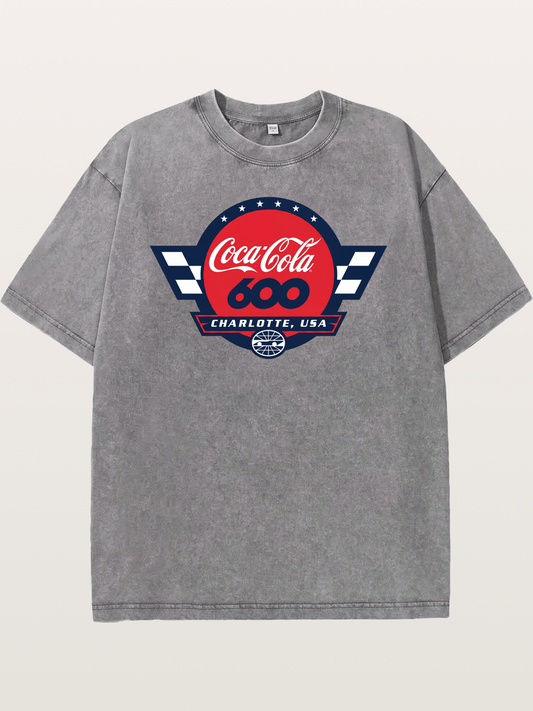 Coca-Cola 600 Charlotte USA Race Emblem Washed T-shirt