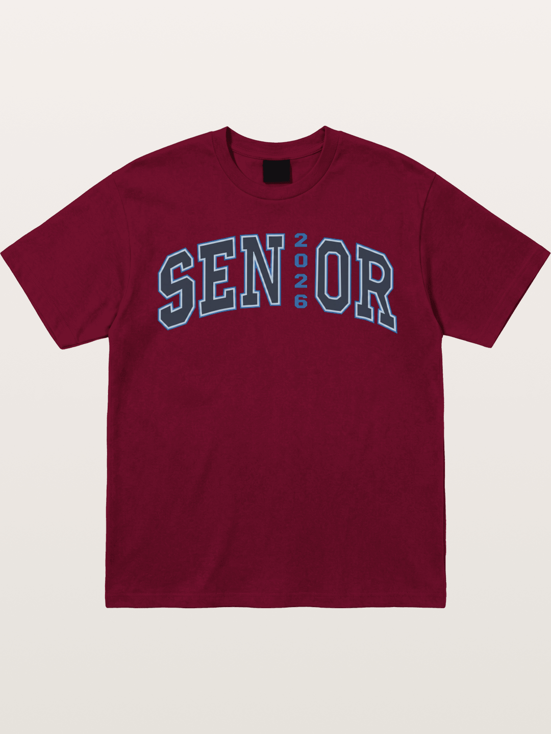 Senior 2026 Varsity Style Text Gildan T-shirt