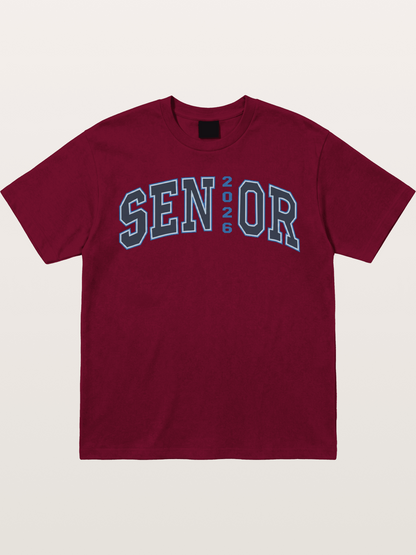 Senior 2026 Varsity Style Text Gildan T-shirt
