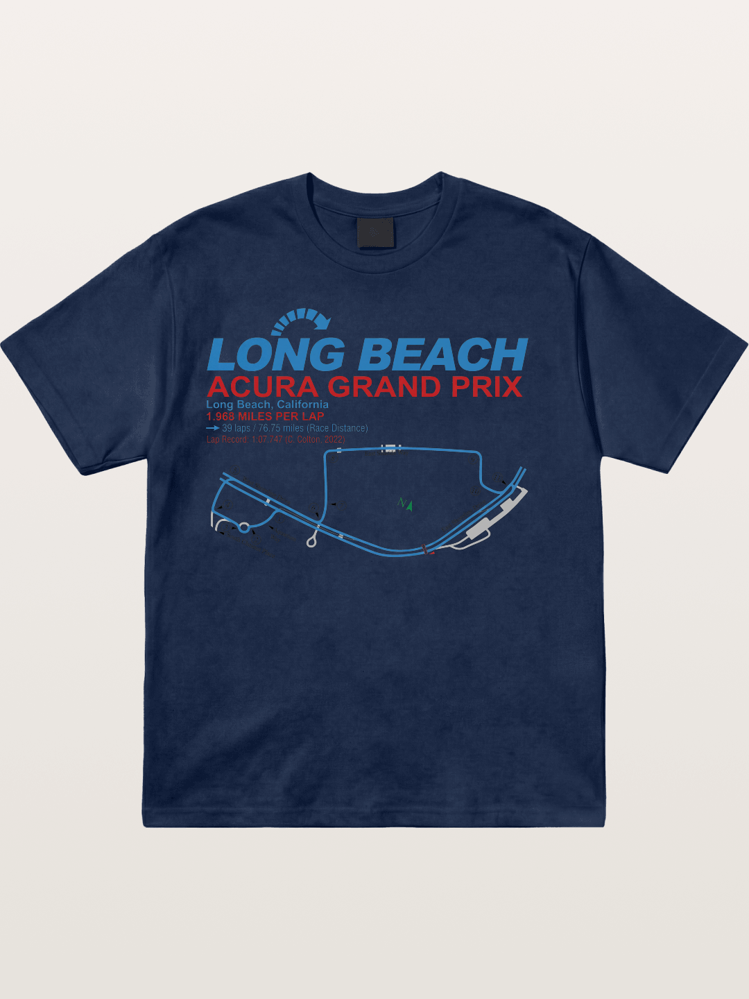 Long Beach Grand Prix Map Cotton T-shirt