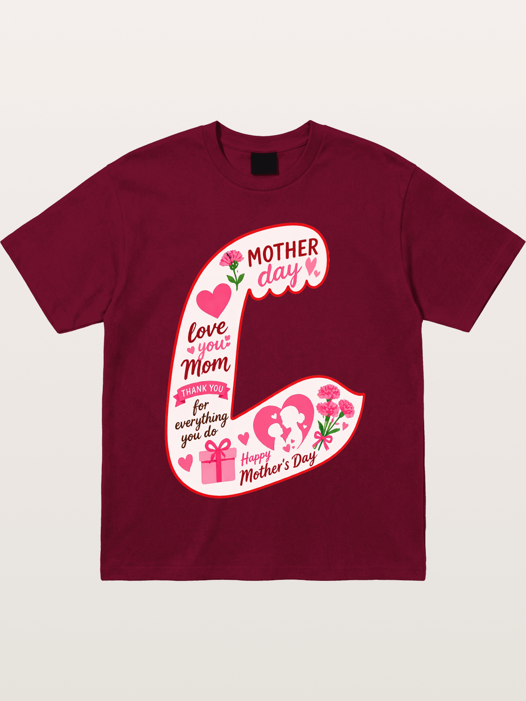 Mother's Day Love You Mom Art Gildan T-shirt