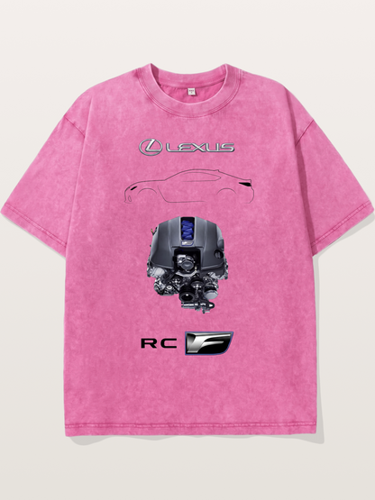 RC F Engine Outline Poster Washed T-shirt