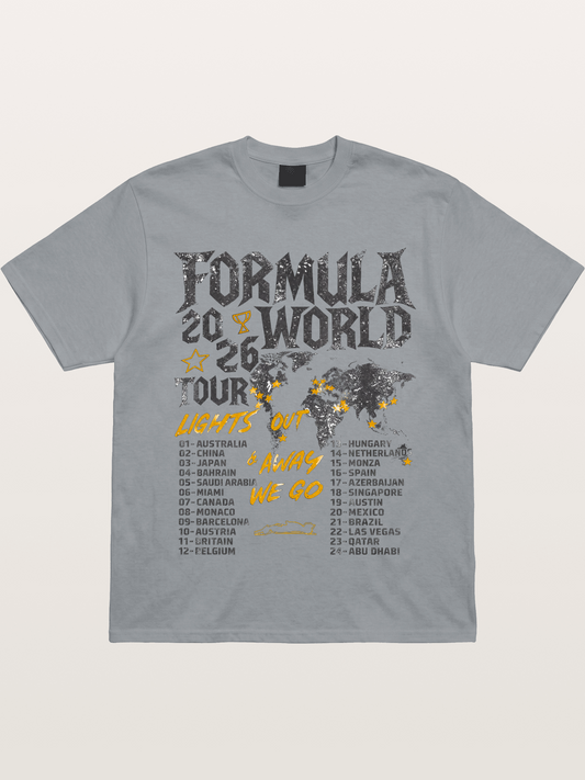 2026 F1 World Tour Poster Gildan T-shirt