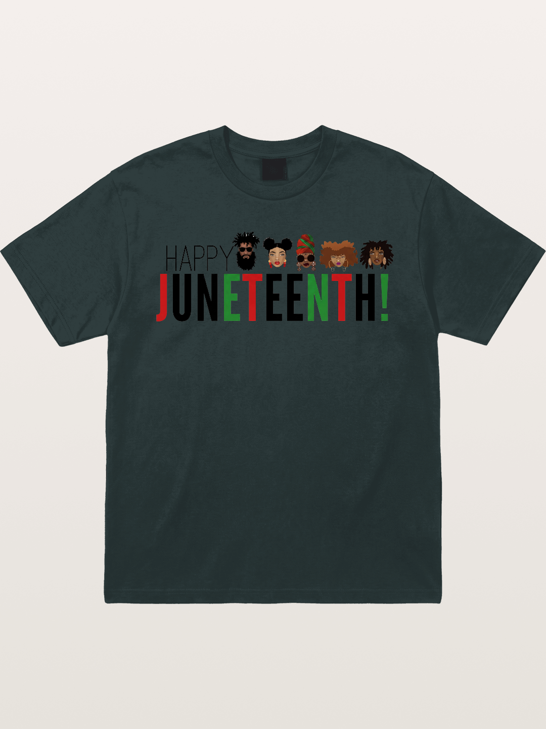 Happy Juneteenth Diverse Faces Gildan T-shirt