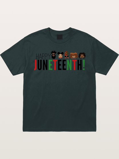 Happy Juneteenth Diverse Faces Gildan T-shirt