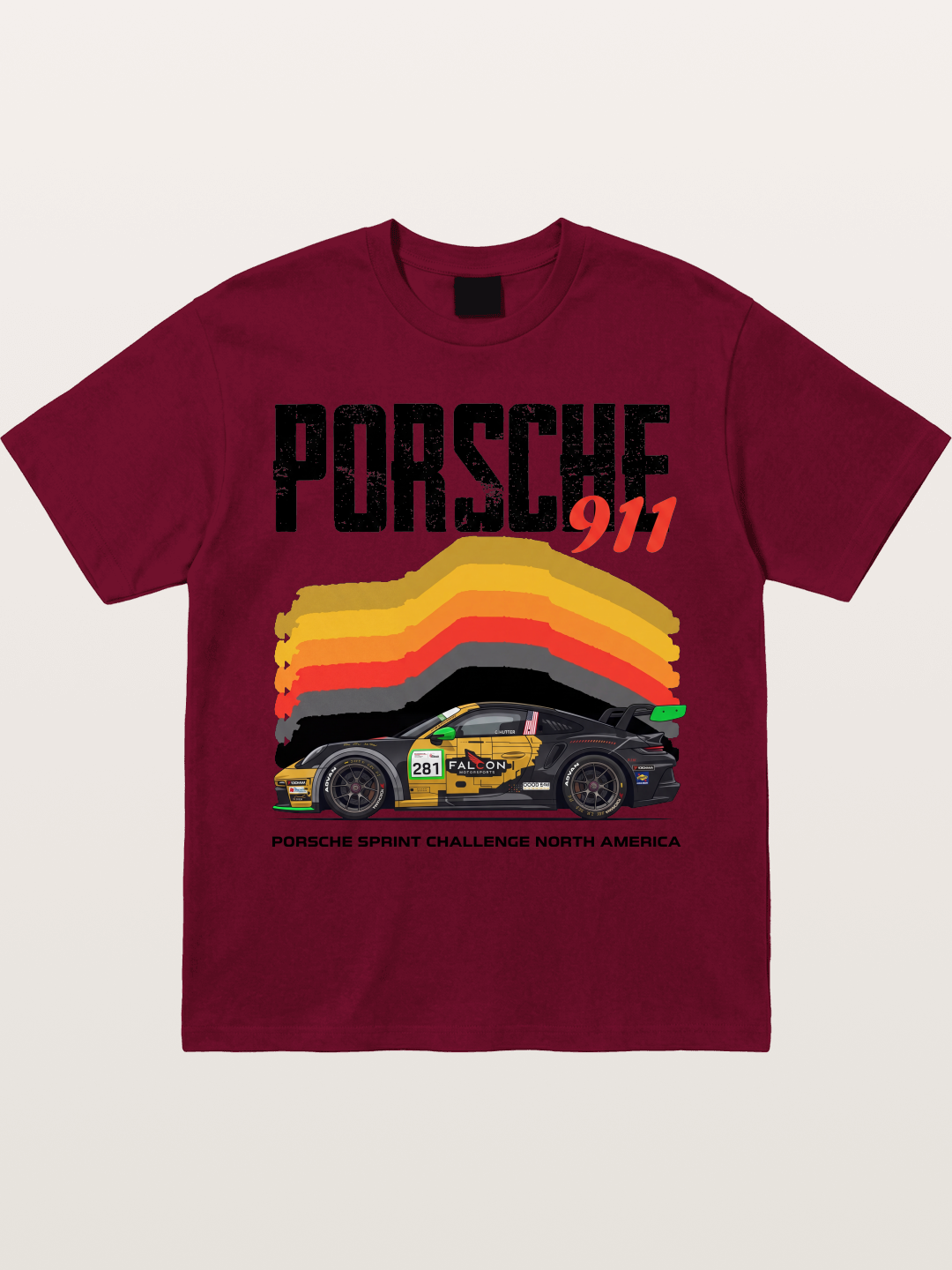 Porsche 911 Sprint Challenge Gradient Gildan T-shirt