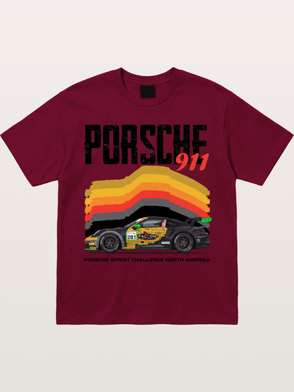 Porsche 911 Sprint Challenge Gradient Gildan T-shirt