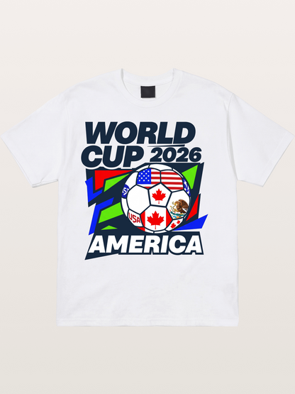 World Cup 2026 America Geometric Cotton T-shirt
