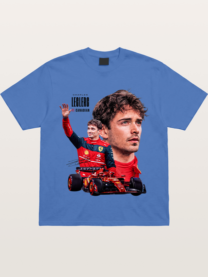 Leclerc Ferrari F1 Collage Art Gildan T-shirt
