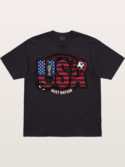 USA 2026 World Cup Typography Cotton T-shirt