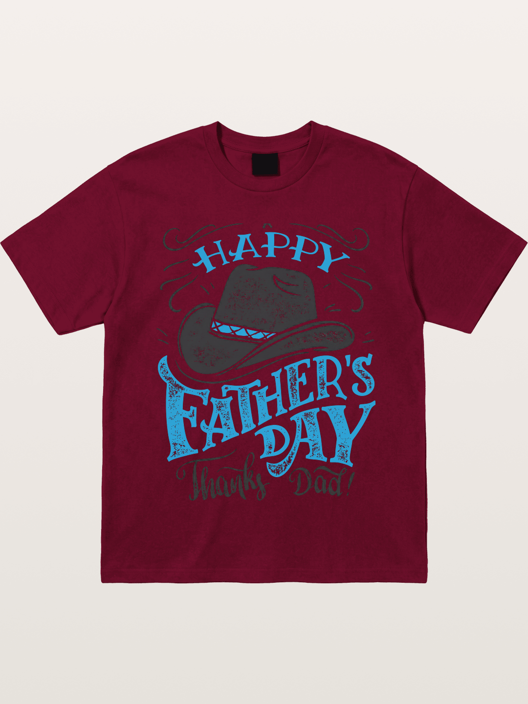 Happy Father's Day Cowboy Hat Gildan T-shirt