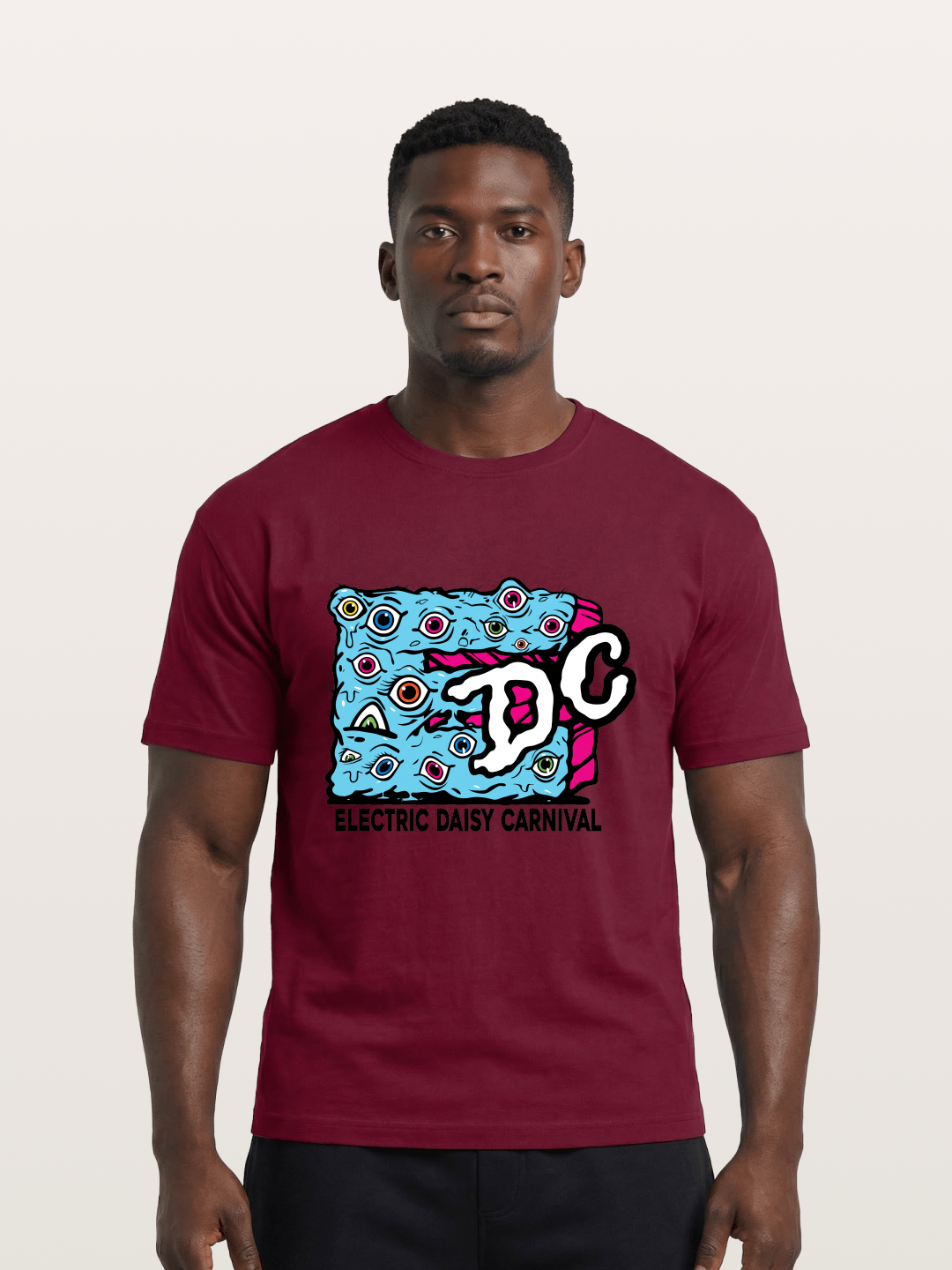EDC Trippy Eye Daisy Print Gildan T-shirt