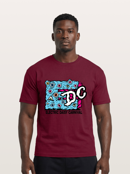 EDC Trippy Eye Daisy Print Gildan T-shirt