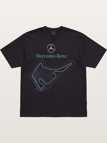 Mercedes Benz Circuit Track Graphic Cotton T-shirt
