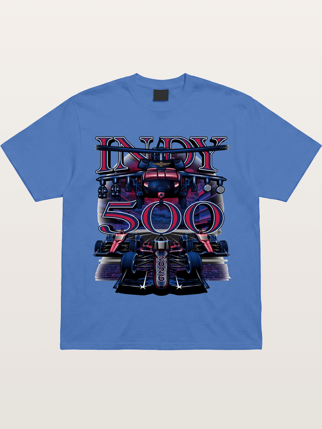Indy 500 2026 Race Car Neon Art Gildan T-shirt