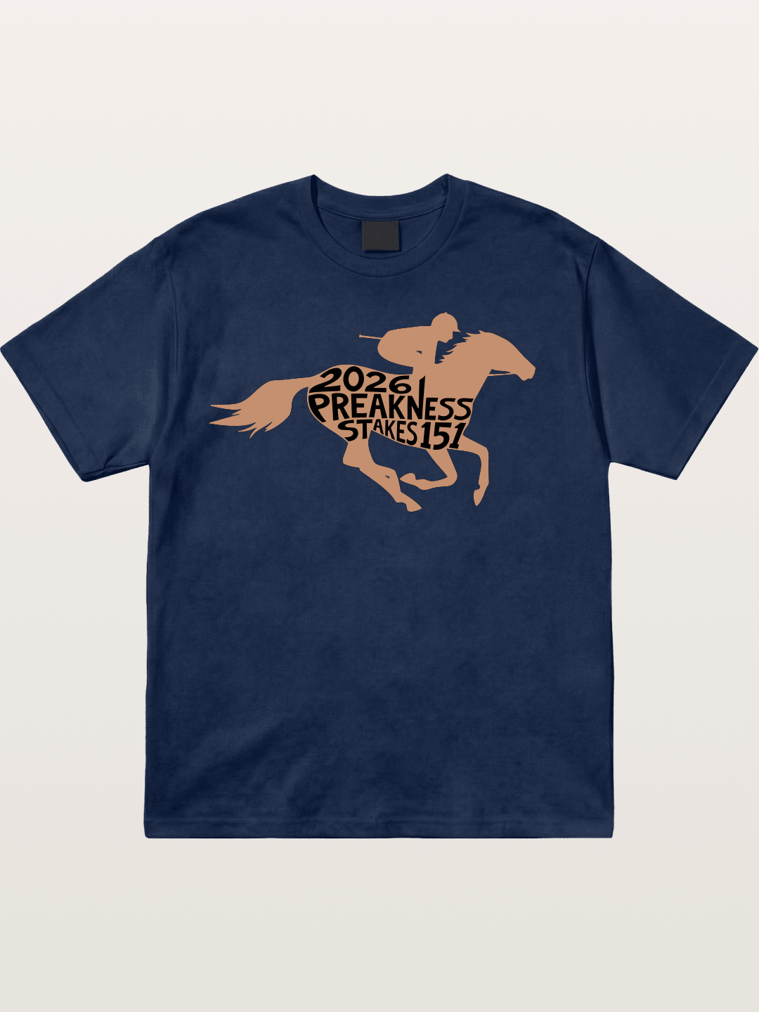 Preakness Stakes 151 Horse Silhouette Cotton T-shirt