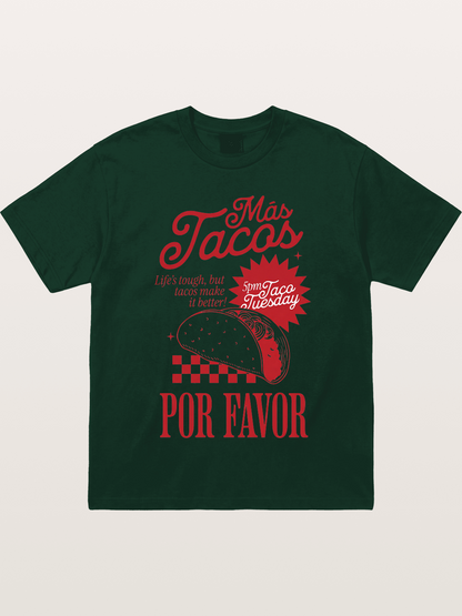 Mas Tacos Por Favor Funny Retro Art Gildan T-shirt