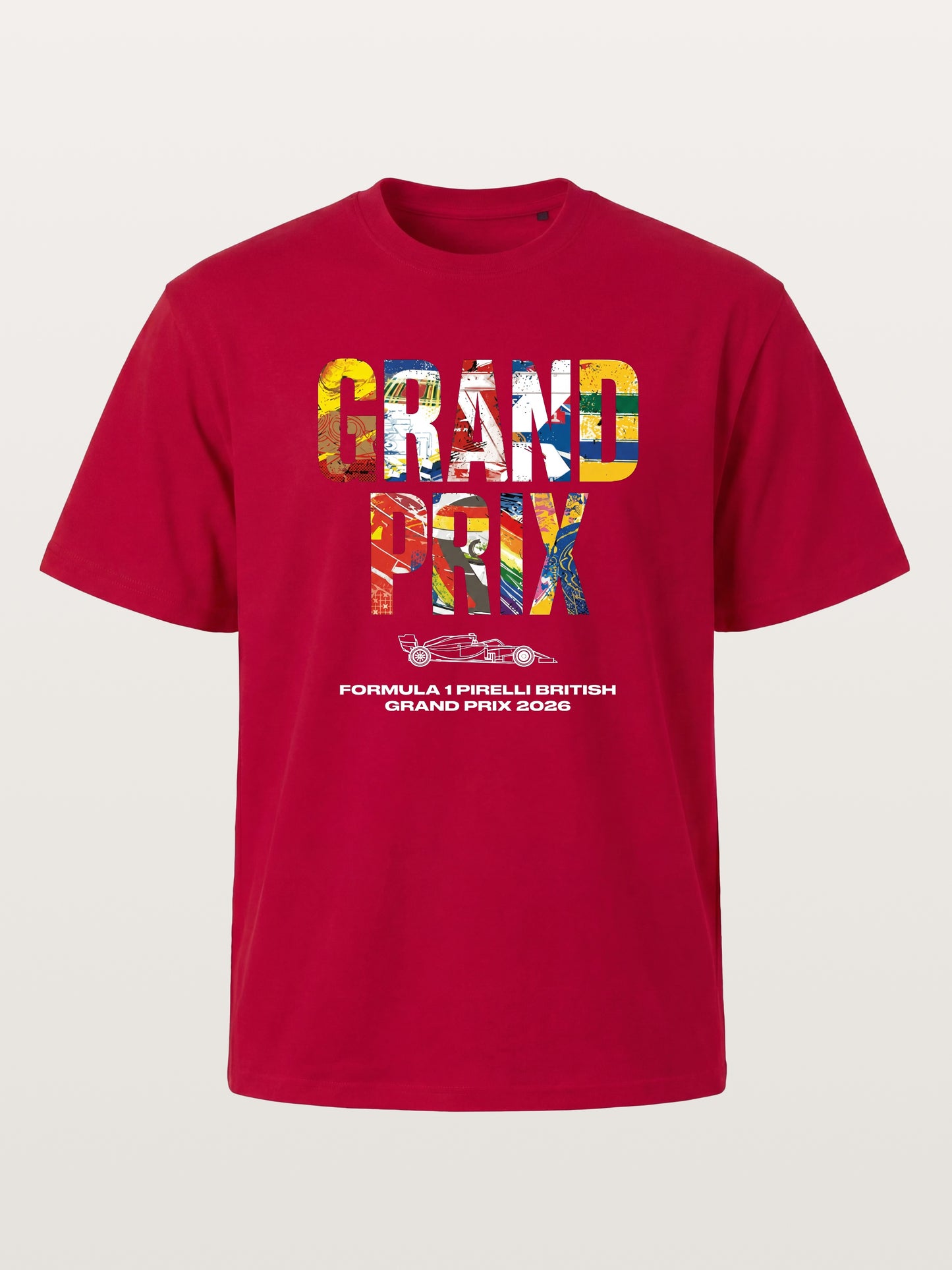 2026 British Grand Prix Multi-Flag Typography Gildan T-shirt