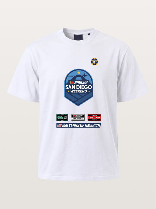 San Diego NASCAR Shield Crest Cotton T-shirt
