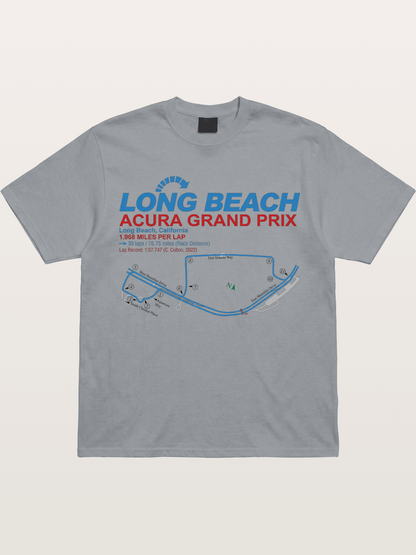 Long Beach Grand Prix Map Gildan T-shirt