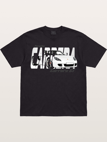 Porsche Carrera GT White Sticker Gildan T-shirt