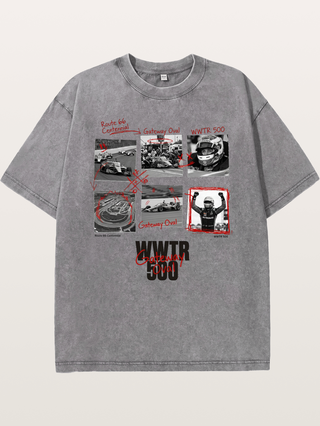 Scrapbook WWTR500 Race Print Washed T-shirt