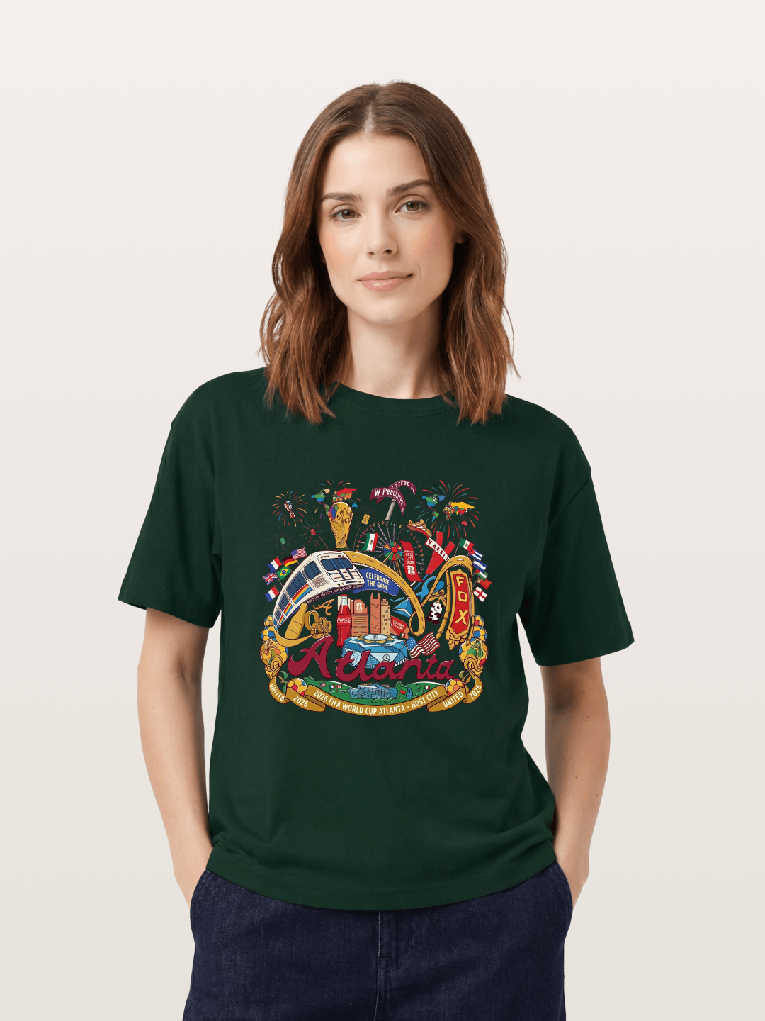 Atlanta 2026 World Cup Poster Gildan T-shirt