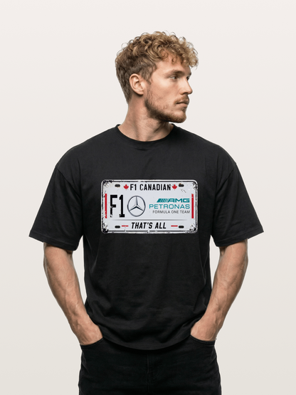 Mercedes F1 License Plate Print Gildan T-shirt