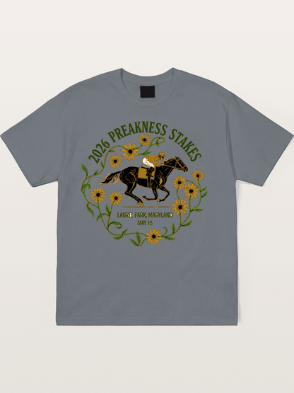 Preakness Stakes Laurel Wreath Badge Cotton T-shirt