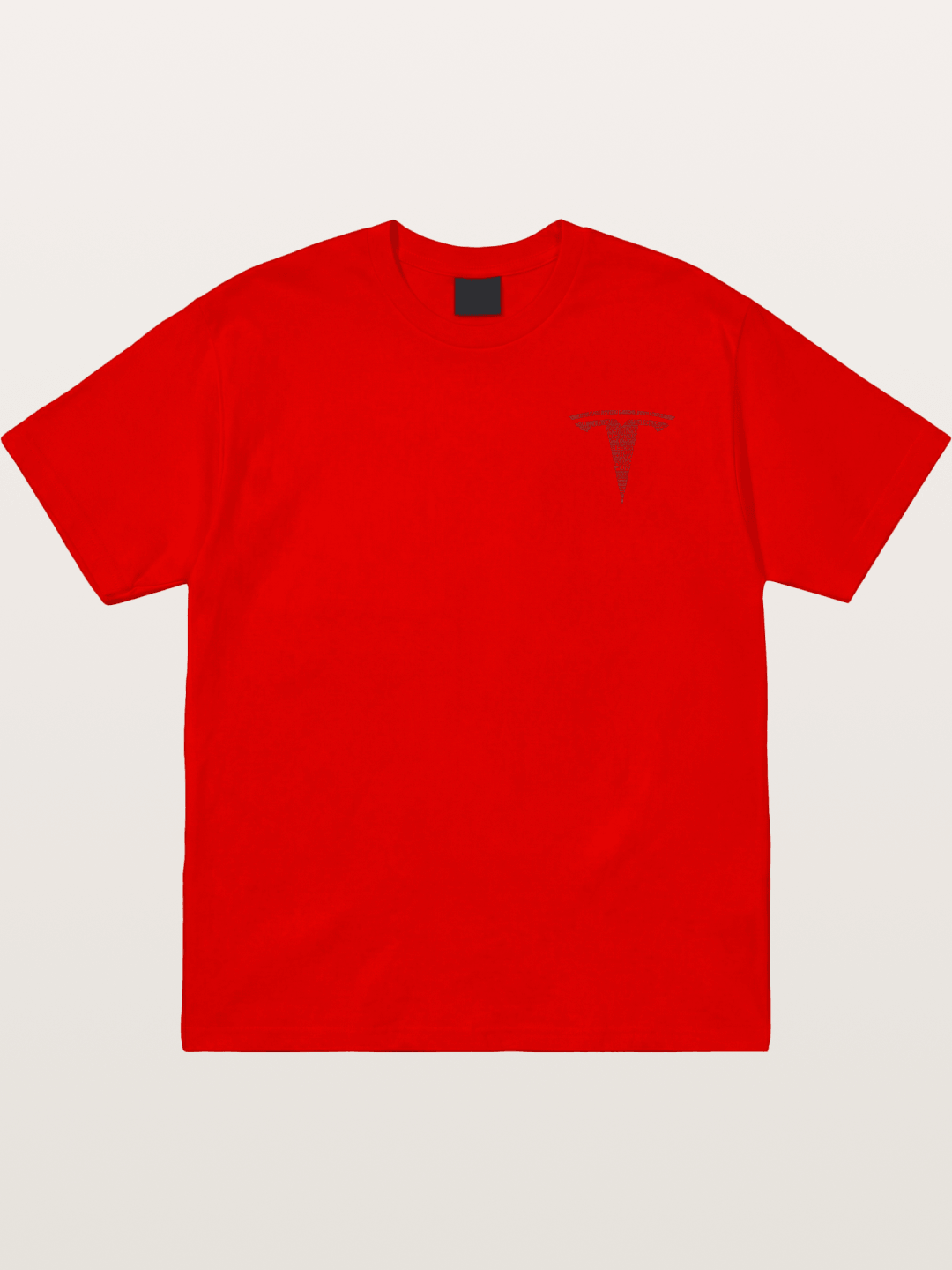 Tesla Word Cloud Heart Print Cotton T-shirt