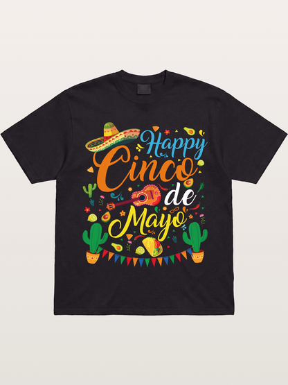 Cinco de Mayo Colorful Festival Design Gildan T-shirt