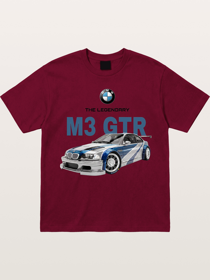 BMW M3 GTR Legend Print Gildan T-shirt
