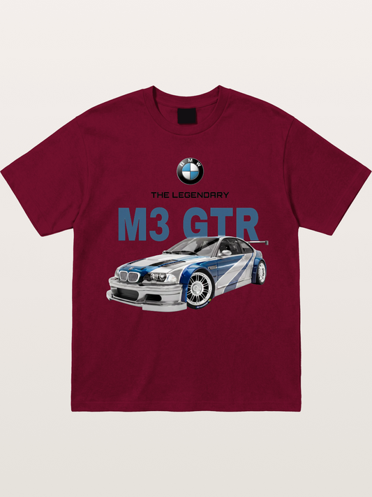 BMW M3 GTR Legend Print Gildan T-shirt