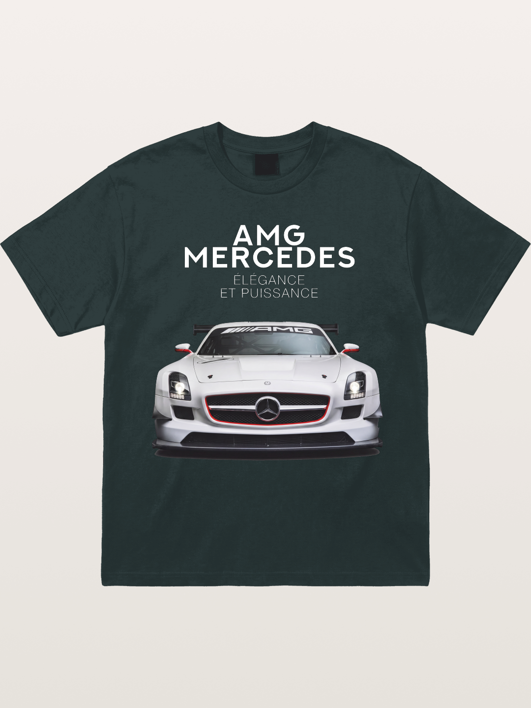 Mercedes AMG SLS White Race Car Gildan T-shirt