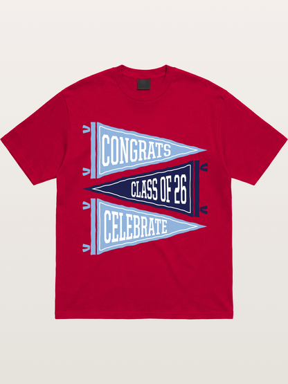 lass Of 26 Graduation Pennant Set Gildan T-shirt