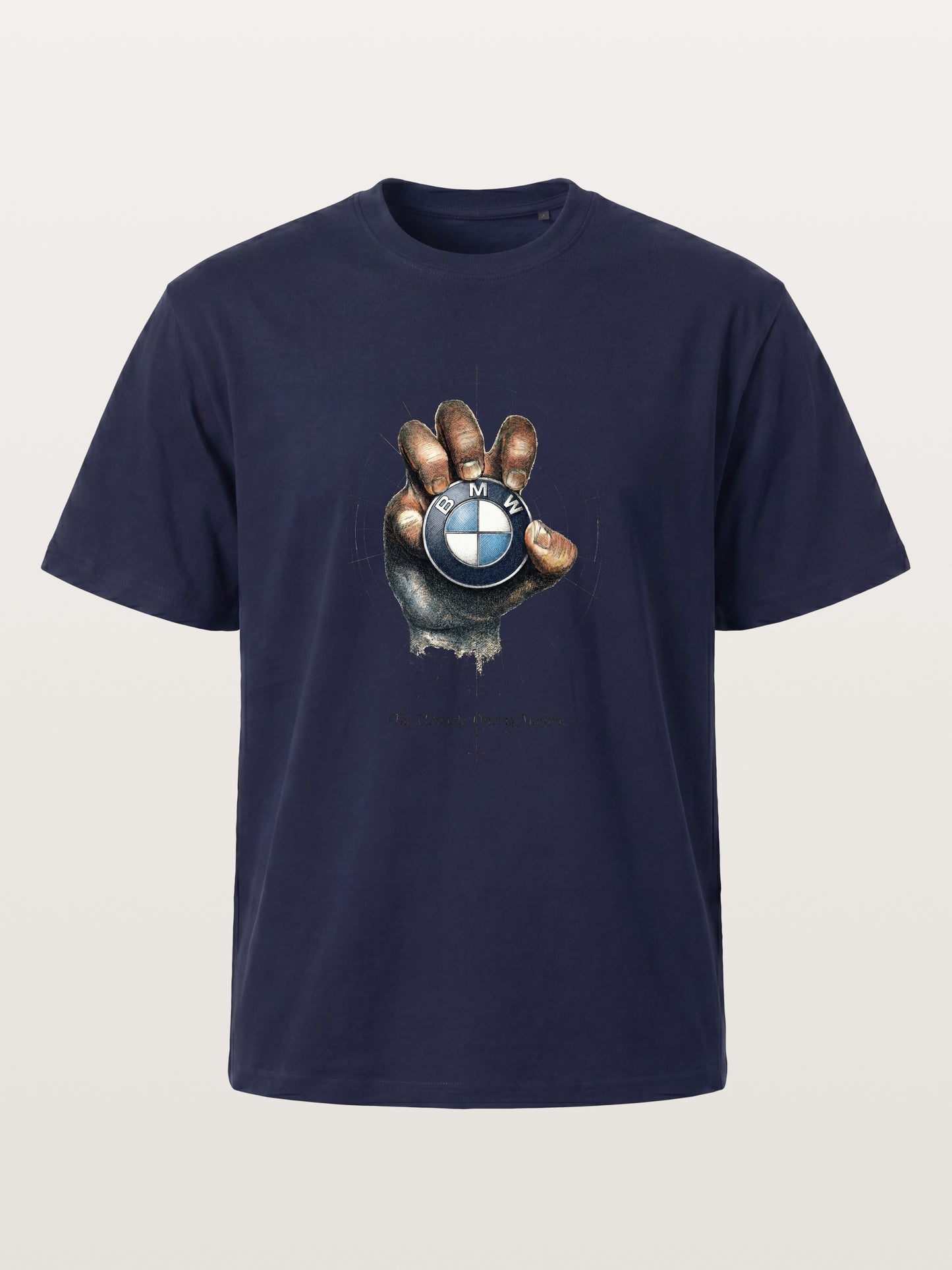 Hand Holding BMW Logo Sketch Gildan T-shirt
