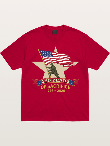 250 Years of Sacrifice Soldier Flag Gildan T-shirt