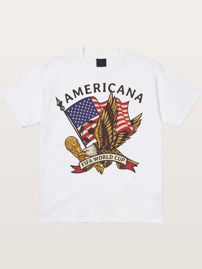 USA Eagle World Cup Graphic Cotton T-shirt